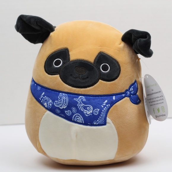 Squishmallows 2021 8" Prince the Pug with Bandana - Picture 10 of 12